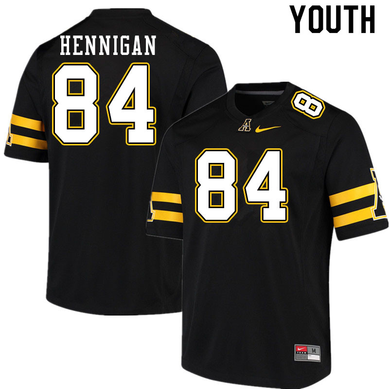 Youth #84 Peter Hennigan Appalachian State Mountaineers College Football Jerseys Sale-Black